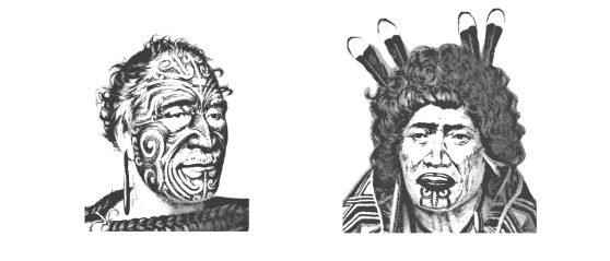Maori face tattoos