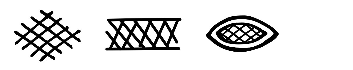 Fishing net tattoo motifs