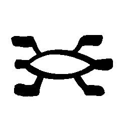 Polynesian tattoo symbol turtle