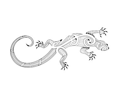 protective symbol lizard