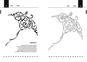 Tahitian tattoo style manta design