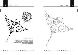 Maori tattoo style manta design