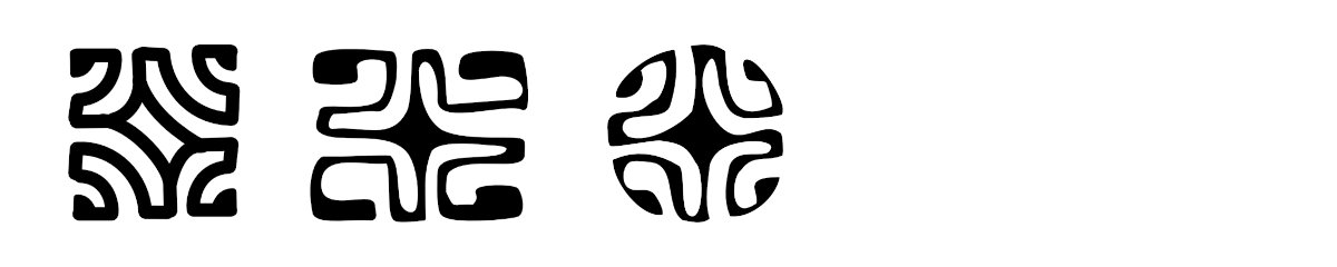 Marquesan cross symbol variants