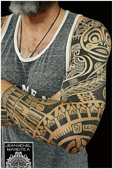 Taniwha half sleeve