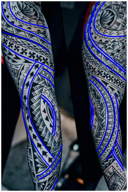 Samoan full sleeve tattoo