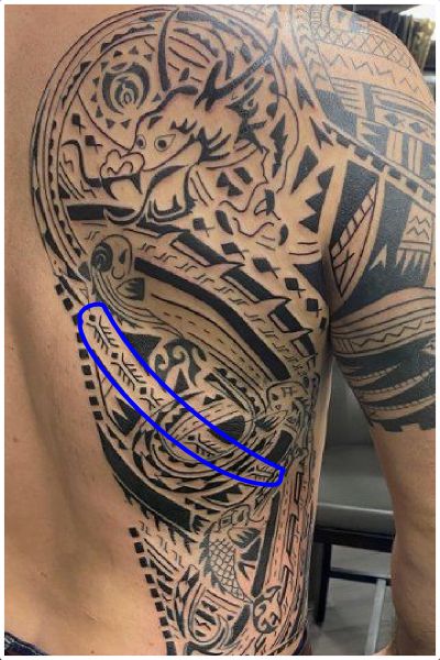 Mixed Polynesian tattoo photo