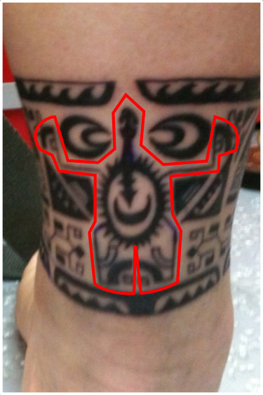 Marquesan ankleband tattoo