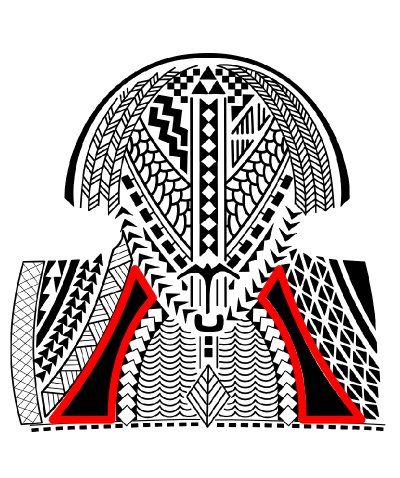 Creativity symbol in Hawaiian tattoo