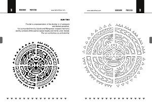 Polynesian sun tiki tattoo