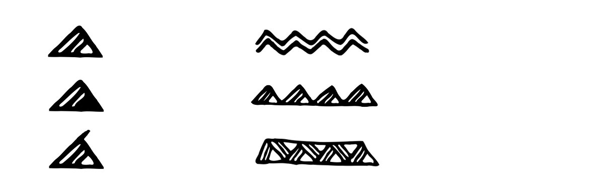 Shark teeth tattoo motifs