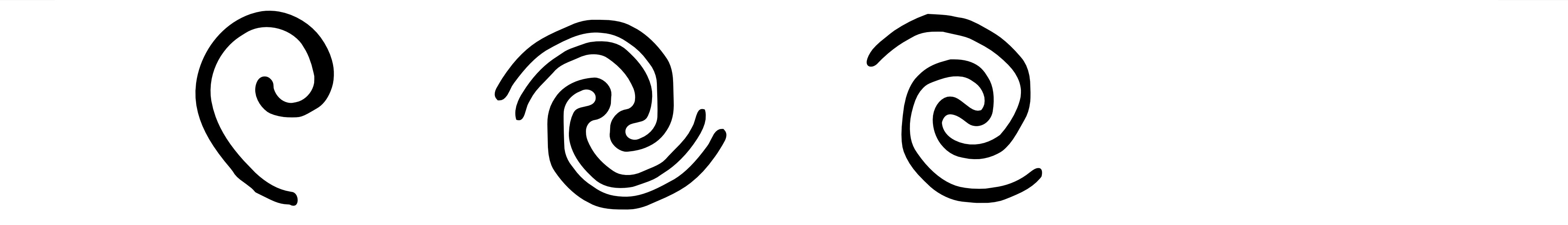 Spiral koru patterns