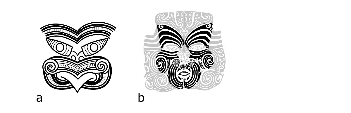 taniwha carving and moko comparison