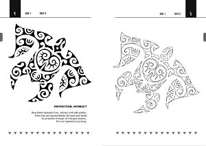Maori tattoo style turtle design