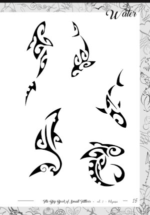 Small Polynesian shark tattoos