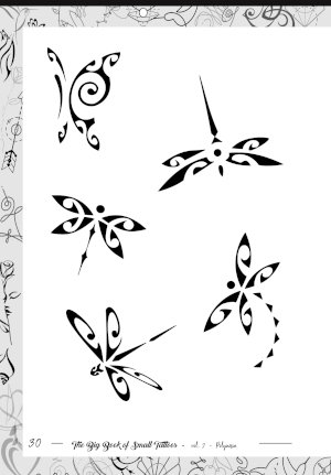 Small Polynesian butterfly tattoos